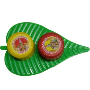 Naachaas® Leaf Model Maroon Kumkum & Turmeric - 30pcs