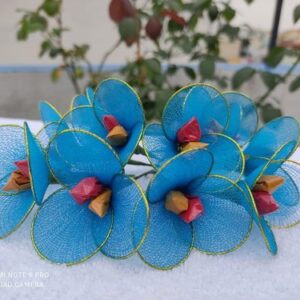 Flower Pattern Haldi & kumkum Return Gift - Mixed Colours ( Piece of 100 )