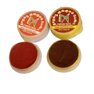 Naachaas® 100% Natural Thazhampoo Sindoor/KumKum Paste Forehead/Puja - 4 gm - Maroon / Red